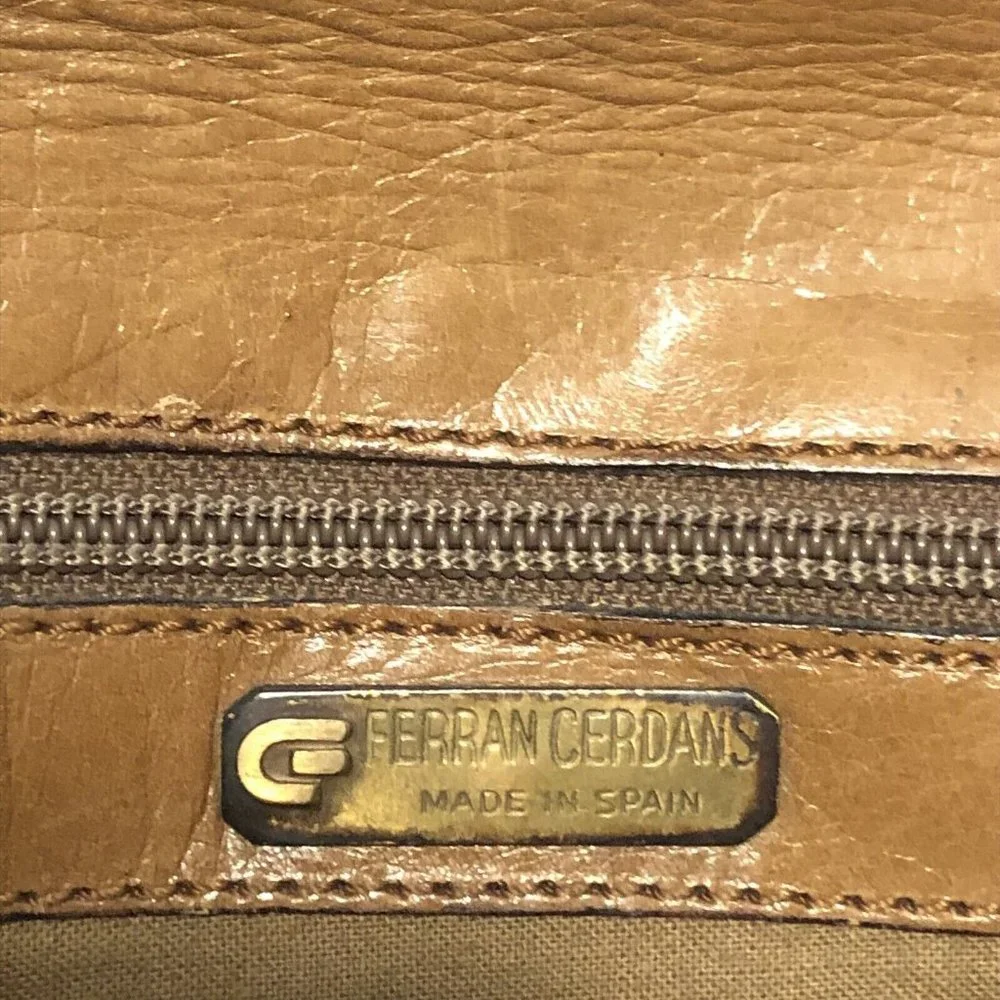 Vintage Ferran Cerdans Disseny Large Leather Wallet Clutch Made In Spain